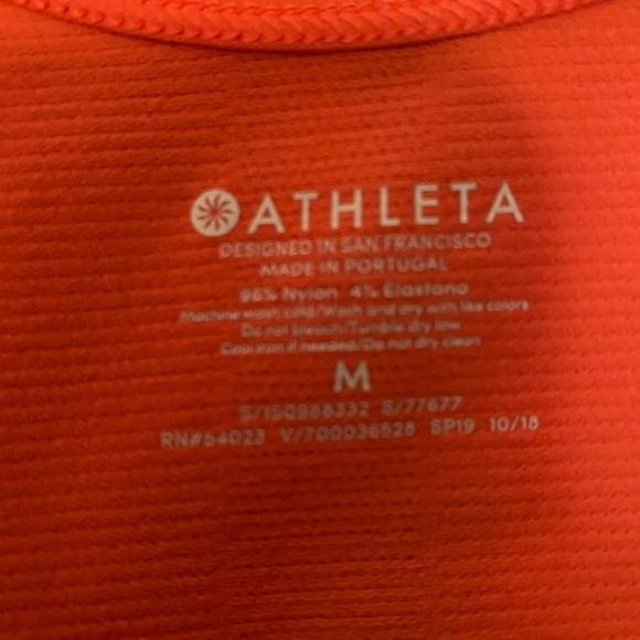 Athleta Tank Top Size Medium - Orange - Picture 3 of 3